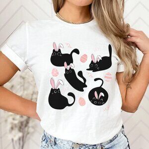 Funny Cat Easter Shirt, Cat Lover Tshirt, Cute Cat Easter Gift Tee